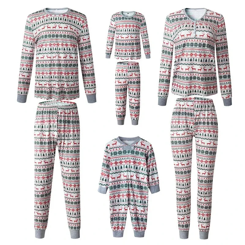 Nordic Reindeer Family Christmas Pyjamas