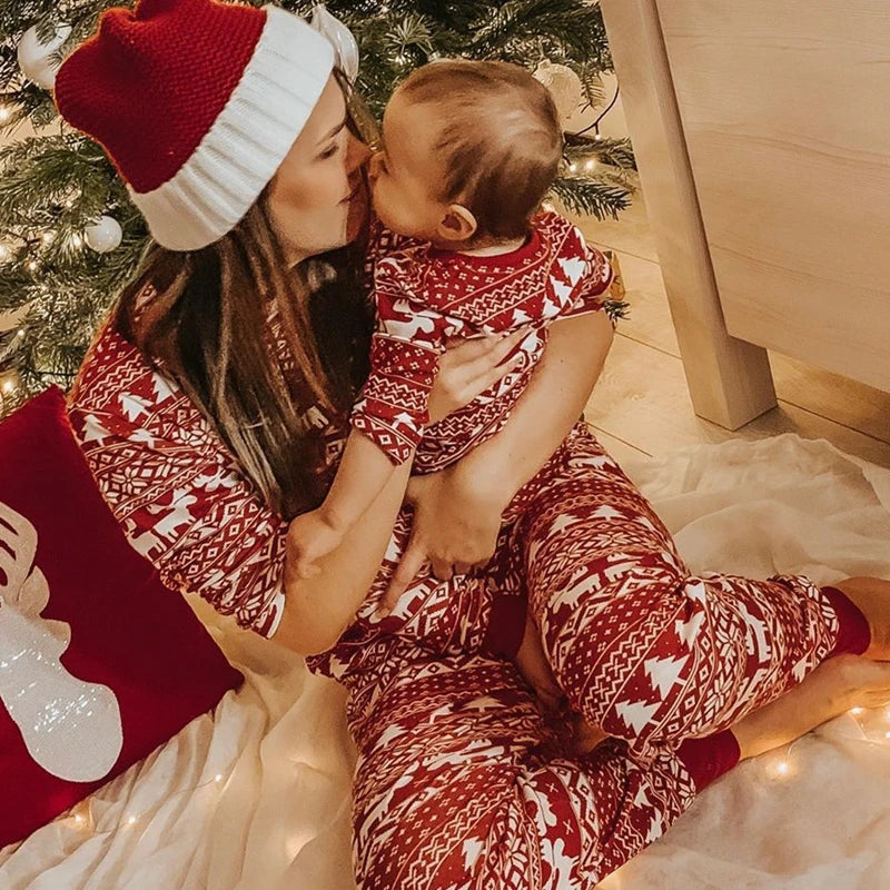 Red Nordic Family Christmas Pyjamas