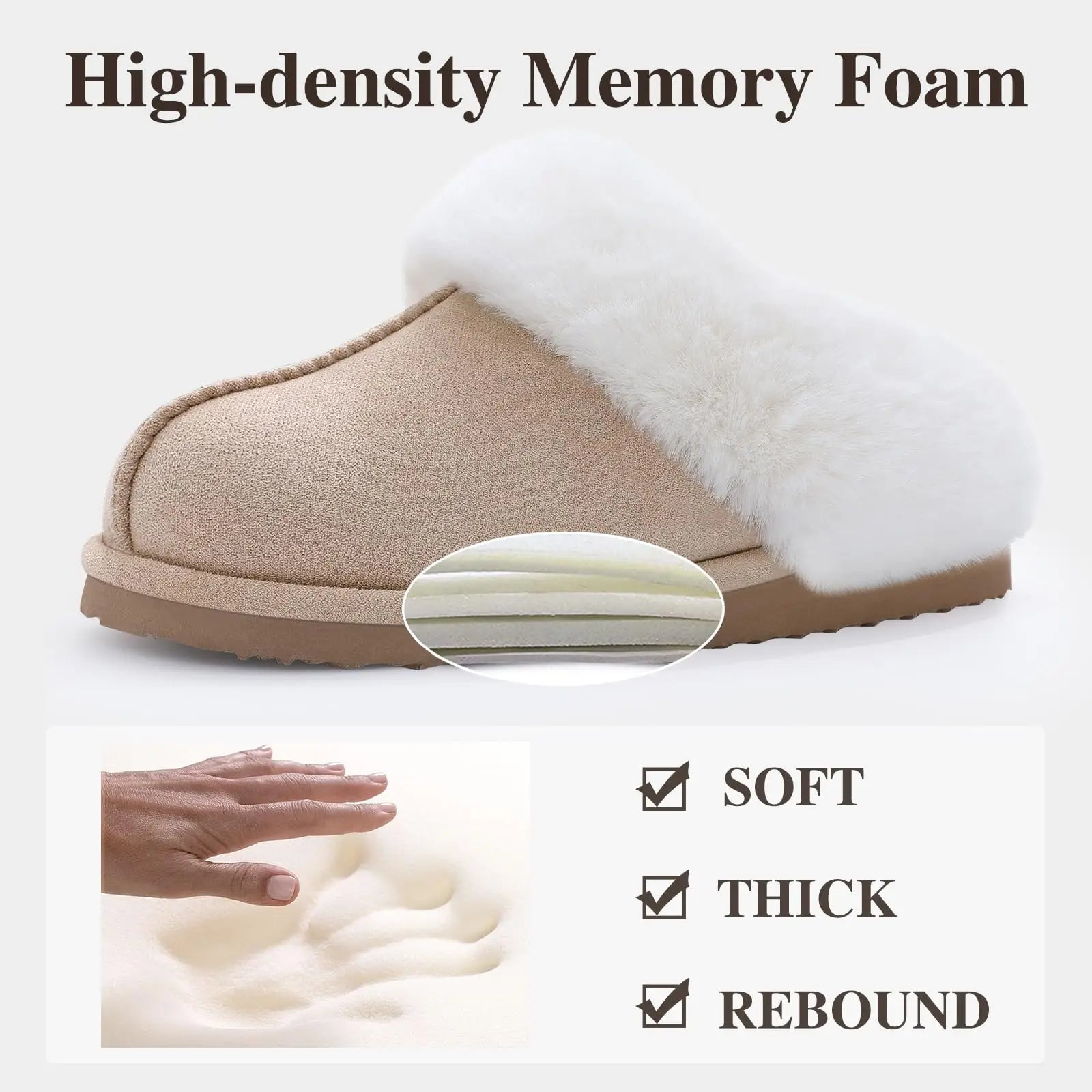 Fuzzy Winter Slippers for Women