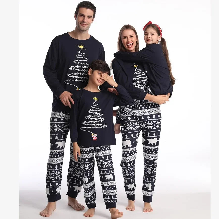 Starlit Tree Family Christmas Pyjamas