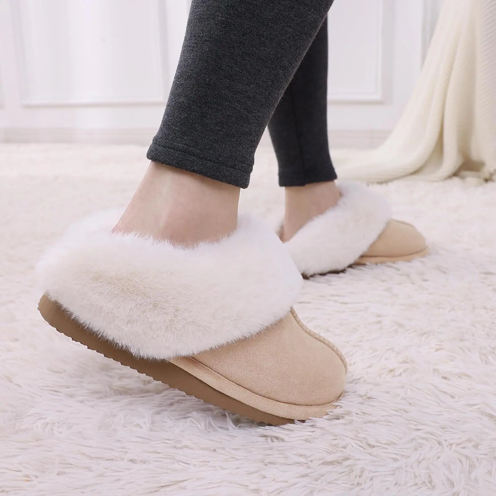 Fuzzy Winter Slippers for Women