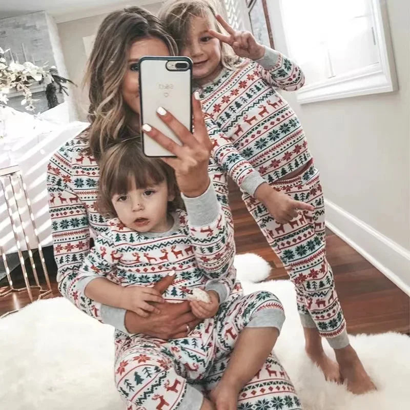 Nordic Reindeer Family Christmas Pyjamas