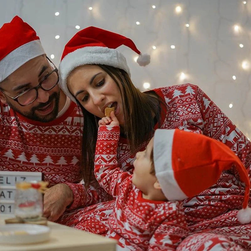 Red Nordic Family Christmas Pyjamas
