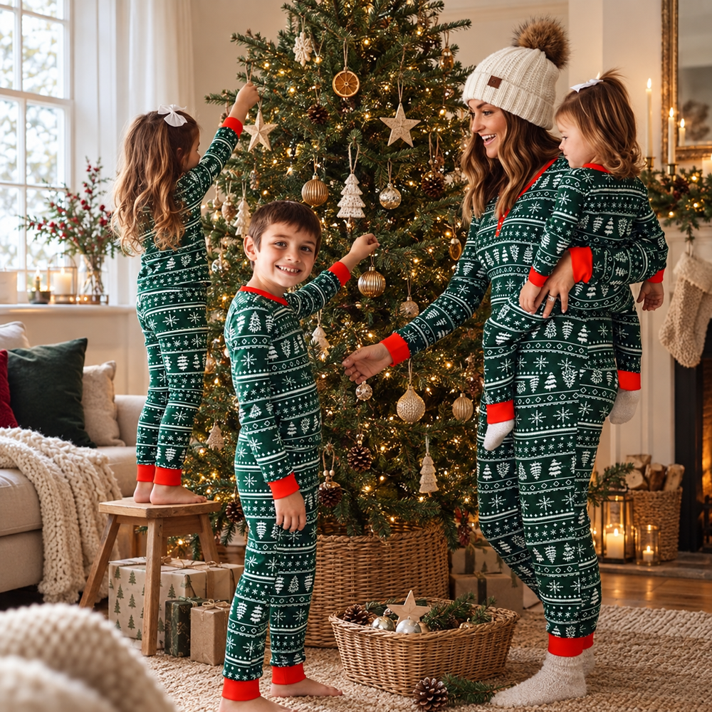 Evergreen Family Christmas Pyjamas