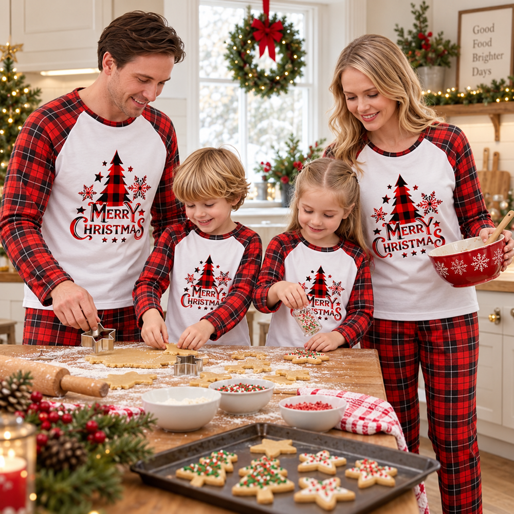 Merry Christmas Plaid Family Pyjamas