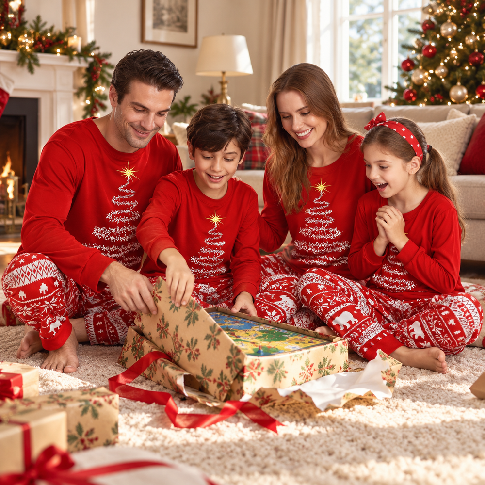 Starlit Tree Family Christmas Pyjamas